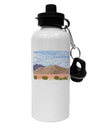 Pixel Landscape - Desert Aluminum 600ml Water Bottle-Water Bottles-TooLoud-White-Davson Sales