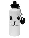 Cute Cat Face Aluminum 600ml Water Bottle by TooLoud-Water Bottles-TooLoud-White-Davson Sales