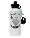 Dad of Veteran Aluminum 600ml Water Bottle-Water Bottles-TooLoud-White-Davson Sales