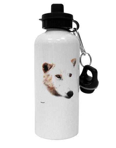 White Wolf Head Cutout Aluminum 600ml Water Bottle-Water Bottles-TooLoud-White-Davson Sales