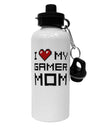 I Heart My Gamer Mom Aluminum 600ml Water Bottle by TooLoud-Water Bottles-TooLoud-White-Davson Sales