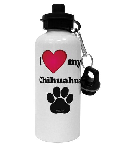 I Heart My Chihuahua Aluminum 600ml Water Bottle by TooLoud-TooLoud-White-Davson Sales