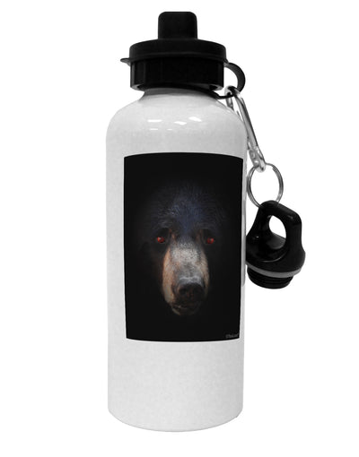 Scary Black Bear Aluminum 600ml Water Bottle-Water Bottles-TooLoud-White-Davson Sales