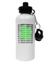 All Green Everything Clover Aluminum 600ml Water Bottle-Water Bottles-TooLoud-White-Davson Sales