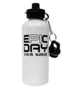 Epic Pi Day Text Design Aluminum 600ml Water Bottle by TooLoud-Water Bottles-TooLoud-White-Davson Sales