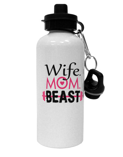 Wife Mom Beast Aluminum 600ml Water Bottle-Water Bottles-TooLoud-White-Davson Sales