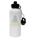 Merry Christmas Sparkles Aluminum 600ml Water Bottle-Water Bottles-TooLoud-White-Davson Sales