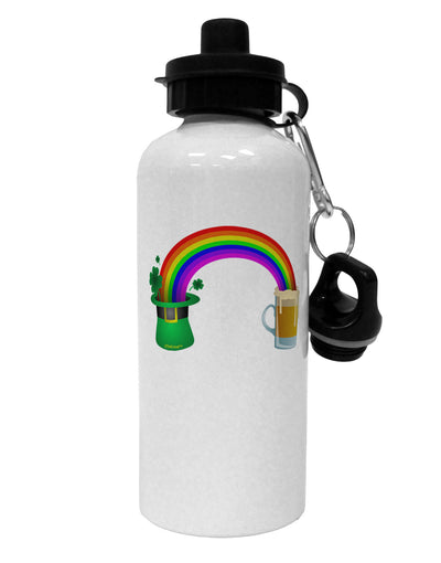 End Of The Rainbow - Beer Aluminum 600ml Water Bottle-Water Bottles-TooLoud-White-Davson Sales