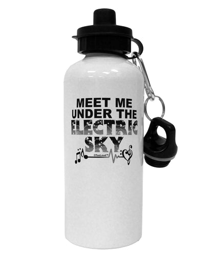 Electric Sky BnW Aluminum 600ml Water Bottle-Water Bottles-TooLoud-White-Davson Sales