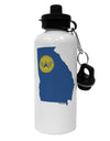 Atlanta Georgia Flag Aluminum 600ml Water Bottle-Water Bottles-TooLoud-White-Davson Sales