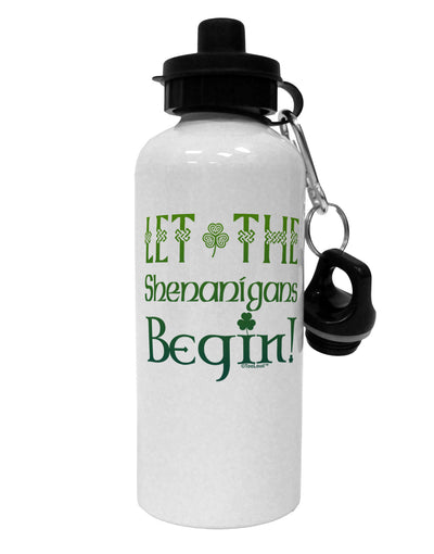 Let the Shenanigans Begin Aluminum 600ml Water Bottle-Water Bottles-TooLoud-White-Davson Sales