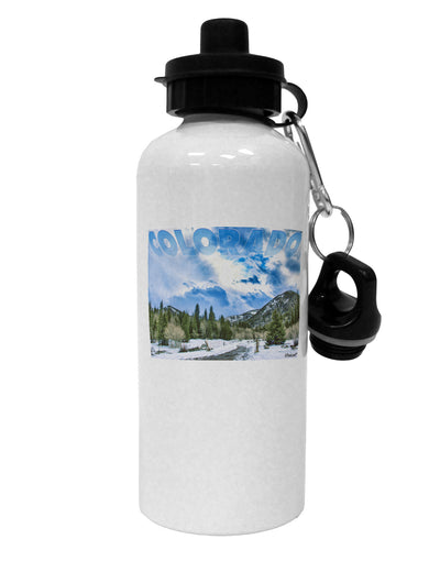 El Dora CO with Text Aluminum 600ml Water Bottle-Water Bottles-TooLoud-White-Davson Sales