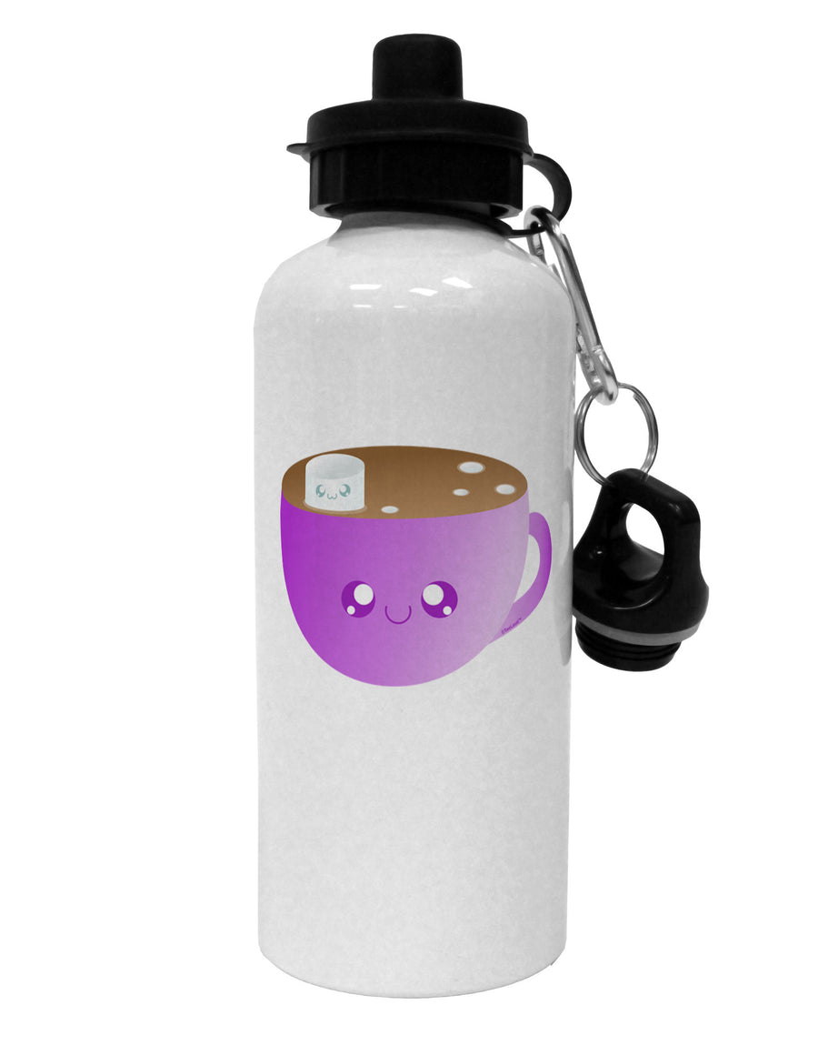 Cute Hot Cocoa Christmas Aluminum 600ml Water Bottle-Water Bottles-TooLoud-White-Davson Sales