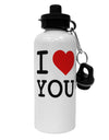 I Heart You Aluminum 600ml Water Bottle-Water Bottles-TooLoud-White-Davson Sales