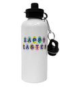 Easter Eggs Happy Easter Aluminum 600ml Water Bottle-Water Bottles-TooLoud-White-Davson Sales