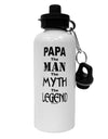 The Man The Myth The Legend - Papa Aluminum 600ml Water Bottle by TooLoud-Water Bottles-TooLoud-White-Davson Sales