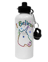 I Believe in Unicorns Aluminum 600ml Water Bottle-Water Bottles-TooLoud-White-Davson Sales