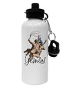 Gemini Illustration Color Aluminum 600ml Water Bottle-Water Bottles-TooLoud-White-Davson Sales