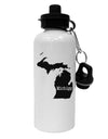 Michigan - United States Shape Aluminum 600ml Water Bottle-Water Bottles-TooLoud-White-Davson Sales