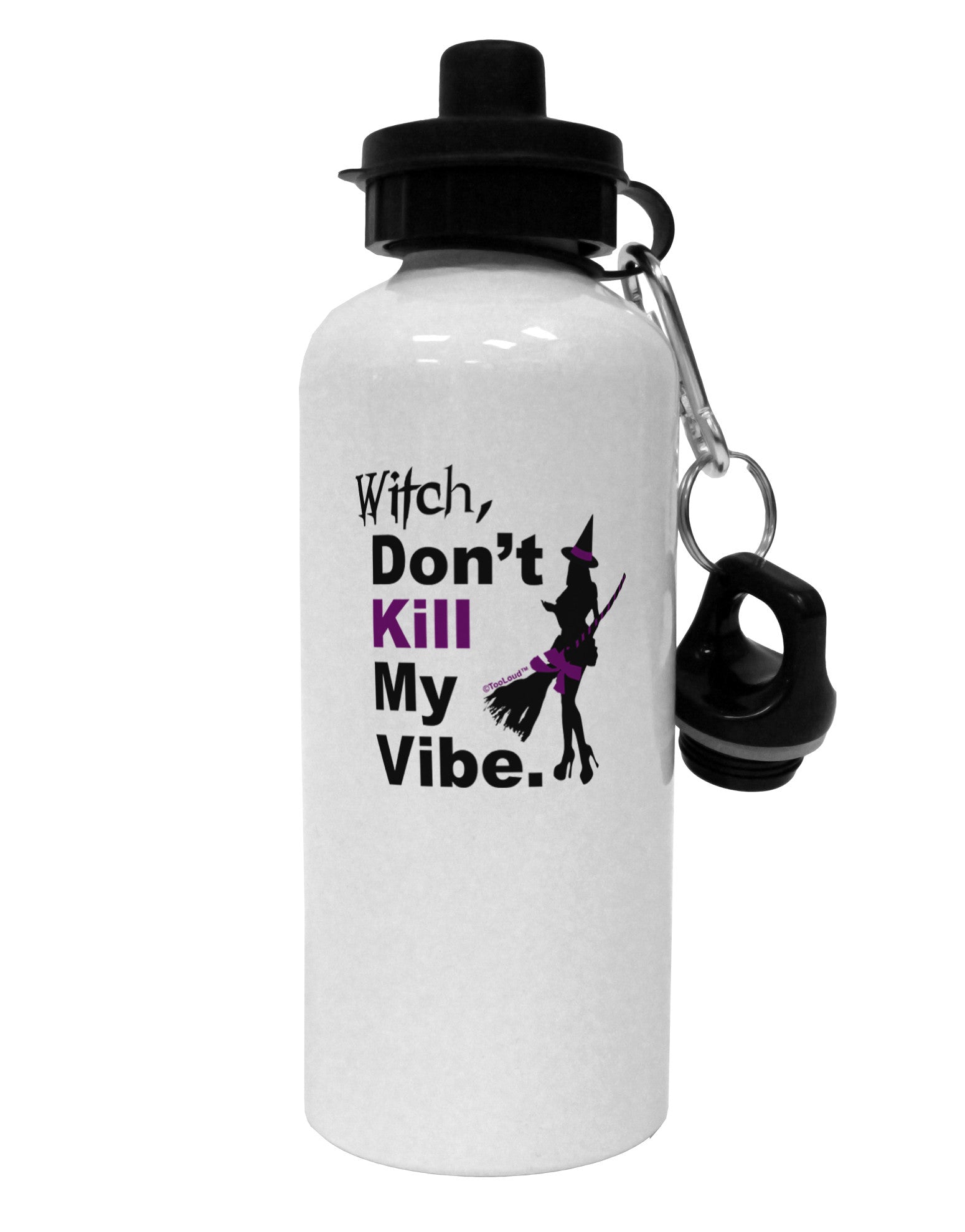 Don’t Kill My Vibe Aluminum 600ml Water Bottle-Water Bottles-TooLoud-White-Davson Sales