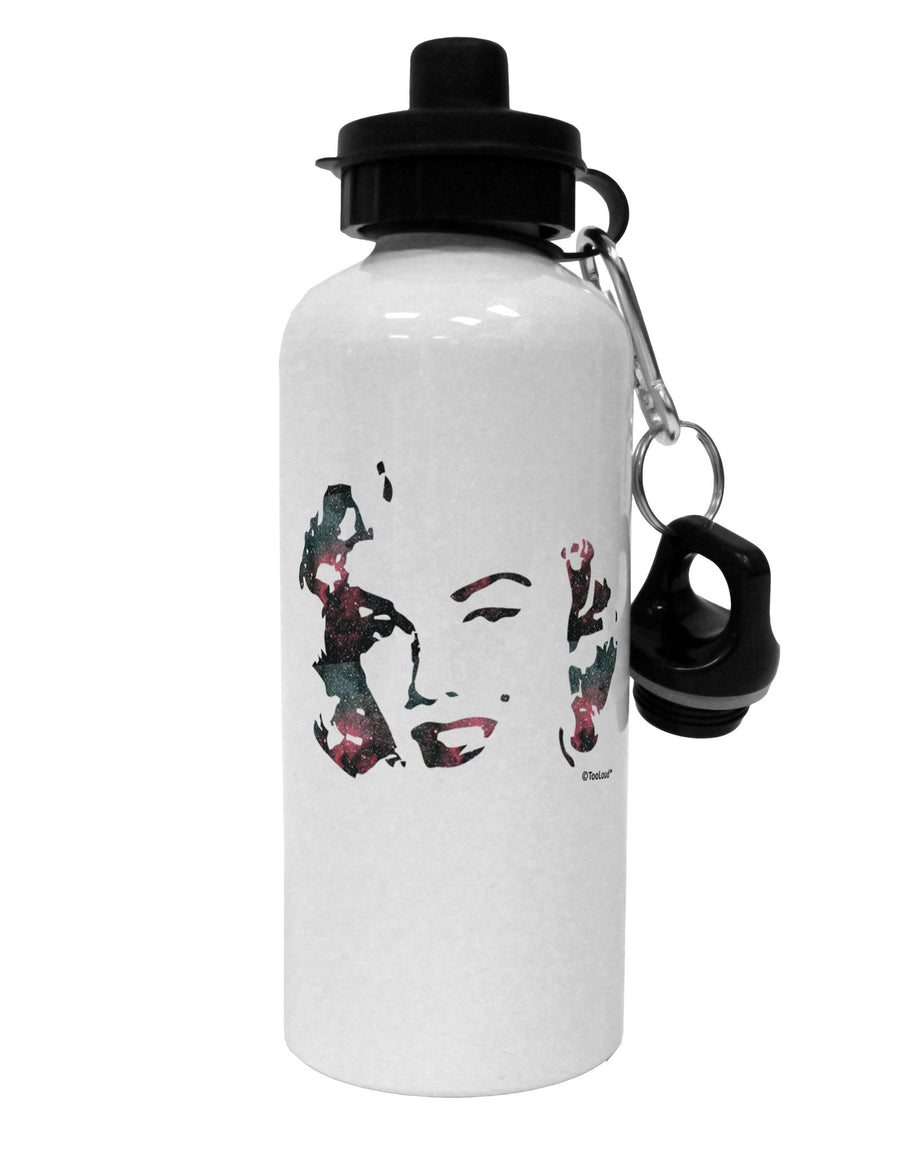 Marilyn Monroe Galaxy Design and Quote Aluminum 600ml Water Bottle by TooLoud-Water Bottles-TooLoud-White-Davson Sales