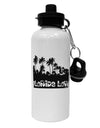 Florida Love - Palm Trees Cutout Design Aluminum 600ml Water Bottle by TooLoud-Water Bottles-TooLoud-White-Davson Sales