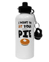 Eat Your Pie Aluminum 600ml Water Bottle-Water Bottles-TooLoud-White-Davson Sales