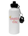 Birthday Girl - Princess Crown and Wand Aluminum 600ml Water Bottle by TooLoud-Water Bottles-TooLoud-White-Davson Sales