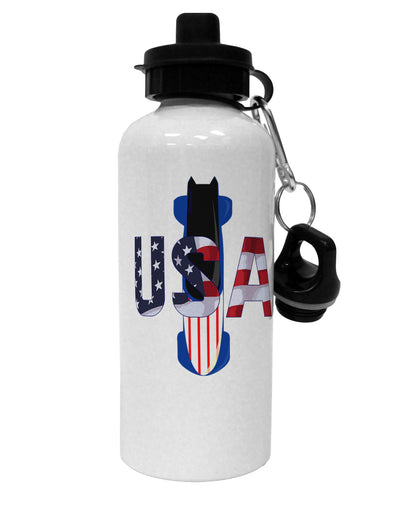 USA Bobsled Aluminum 600ml Water Bottle by TooLoud-TooLoud-White-Davson Sales