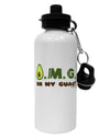 OMG - Oh My Guac - Guacamole Design Aluminum 600ml Water Bottle by TooLoud-Water Bottles-TooLoud-White-Davson Sales