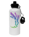 Tropical Feathers Aluminum 600ml Water Bottle-Water Bottles-TooLoud-White-Davson Sales