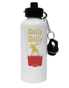 Dilly Dilly Funny Beer Aluminum 600ml Water Bottle by TooLoud-Water Bottles-TooLoud-White-Davson Sales