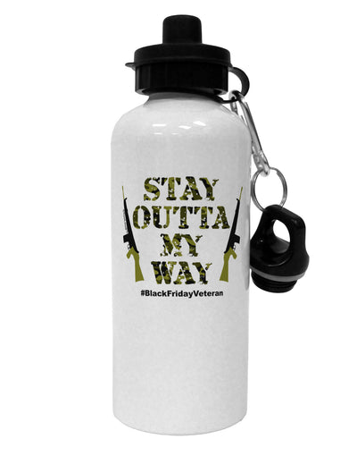 Black Friday Vet - Outta My Way Aluminum 600ml Water Bottle-Water Bottles-TooLoud-White-Davson Sales