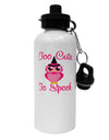 Owl Too Cute Pink Aluminum 600ml Water Bottle-Water Bottles-TooLoud-White-Davson Sales