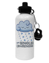 Happy Singles Awareness Day Aluminum 600ml Water Bottle-Water Bottles-TooLoud-White-Davson Sales