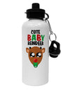 Cute Baby Reindeer Matching Deer Aluminum 600ml Water Bottle-Water Bottles-TooLoud-White-Davson Sales