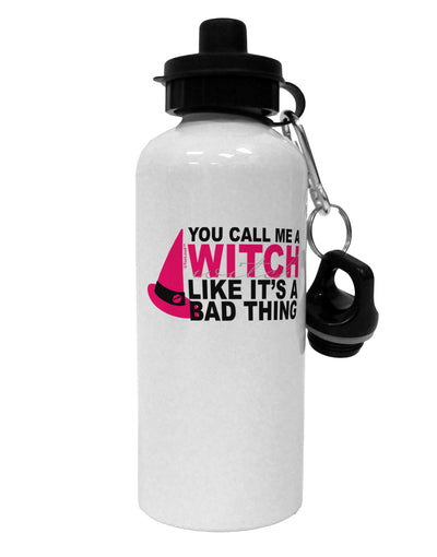 Witch - Bad Thing Hat Aluminum 600ml Water Bottle-Water Bottles-TooLoud-White-Davson Sales