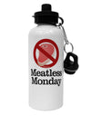 Meatless Monday Aluminum 600ml Water Bottle by TooLoud-Water Bottles-TooLoud-White-Davson Sales