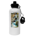 Rockies Waterfall with Text Aluminum 600ml Water Bottle-Water Bottles-TooLoud-White-Davson Sales