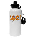 Cute Boo Text Orange Aluminum 600ml Water Bottle-Water Bottles-TooLoud-White-Davson Sales