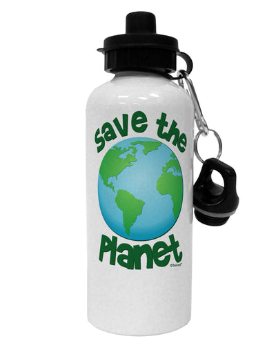 Save the Planet - Earth Aluminum 600ml Water Bottle-Water Bottles-TooLoud-White-Davson Sales