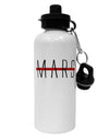 Planet Mars Text Only Aluminum 600ml Water Bottle-Water Bottles-TooLoud-White-Davson Sales