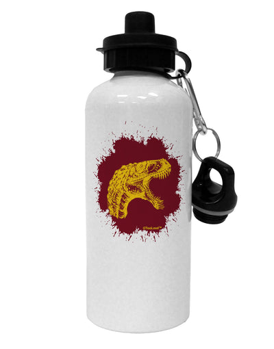 Jurassic Dinosaur Face Blood Splatter Aluminum 600ml Water Bottle by TooLoud-Water Bottles-TooLoud-White-Davson Sales