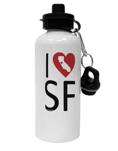 I Heart San Francisco Aluminum 600ml Water Bottle-Water Bottles-TooLoud-White-Davson Sales