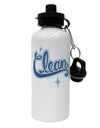 Clean Text Aluminum 600ml Water Bottle-Water Bottles-TooLoud-White-Davson Sales