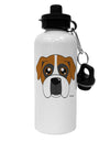 Cute Boxer Dog Aluminum 600ml Water Bottle by TooLoud-Water Bottles-TooLoud-White-Davson Sales