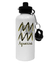 Aquarius Symbol Aluminum 600ml Water Bottle-Water Bottles-TooLoud-White-Davson Sales