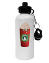 Merry Christmas Latte Cup Aluminum 600ml Water Bottle-Water Bottles-TooLoud-White-Davson Sales