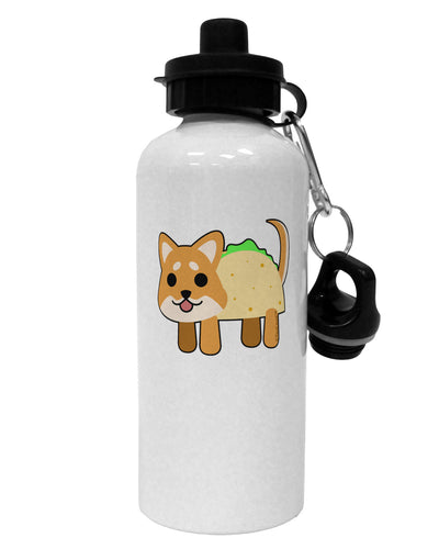 Cute Taco Dog Aluminum 600ml Water Bottle-Water Bottles-TooLoud-White-Davson Sales