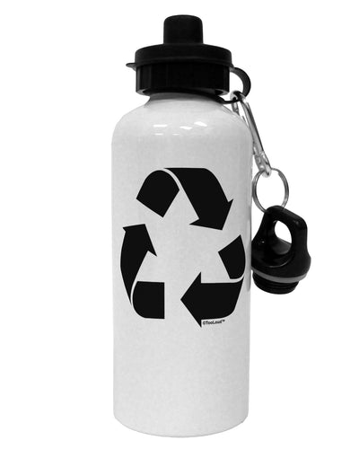 Recycle Black and White Aluminum 600ml Water Bottle by TooLoud-Water Bottles-TooLoud-White-Davson Sales